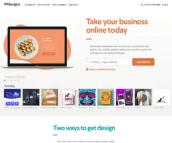 99Designs.dk(The global creative platform for custom graphic design) Screenshot