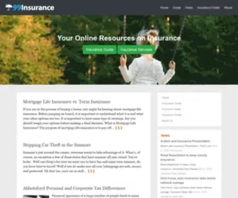 99Insurance.com(Online insurance resources) Screenshot