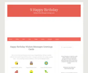 9Happybirthday.com(Happy Birthday Wishes Messages Greetings Cards) Screenshot