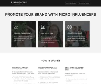 9Influencers.com(Our Influencer Marketing Platform) Screenshot