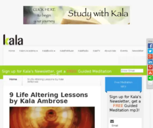9Lessons.com(Shop Explore Your Spirit with Kala for 9 Life Altering Lessons book) Screenshot