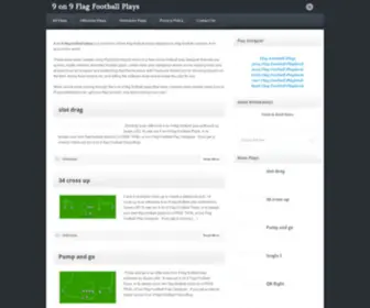 9ON9Flagfootballplays.com(9 on 9 Flag Football Plays) Screenshot