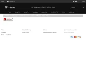 9Pmave.com(Authentic Designer Handbags & Accessories Provider offering Prada) Screenshot