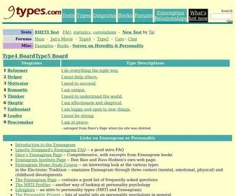 9Types.com(Enneagram tests) Screenshot