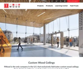 9Wood.com(Custom Wood Ceiling Systems) Screenshot