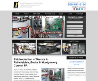 A-1-Electric.com(Electrical Contractors in Philadelphia) Screenshot