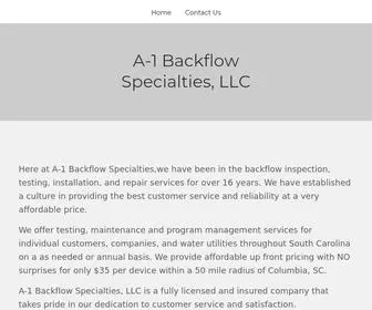 A-1Backflowspecialties.com(1 Backflow Specialties) Screenshot