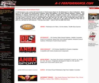 A-1Performance.com(1 Performance Exhaust Parts) Screenshot