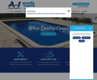 A-1Poolsandspas.com(A-1 Pools & Spas) Screenshot