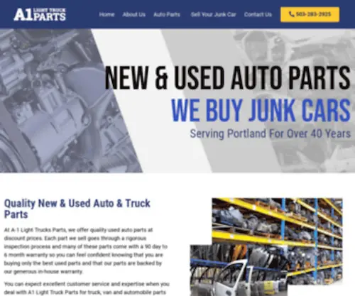 A-1Truckparts.com(Used Auto Parts) Screenshot