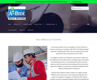 A-Bide.com.sg(Your First Aid Training Centre in Singapore) Screenshot