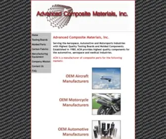 A-C-M.com(Advanced Composite Materials) Screenshot