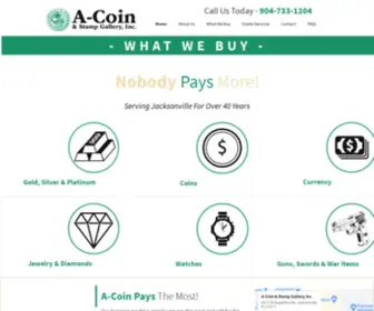 A-Coin.com(A-Coin & Stamp Gallery, Inc) Screenshot