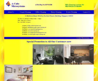 A-Cubemicrosystems.com(Carpet Cleaning) Screenshot