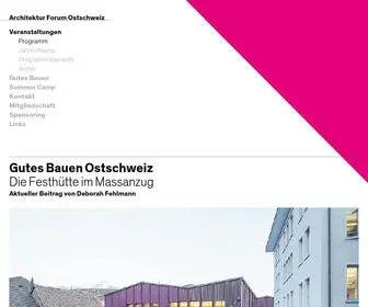 A-F-O.ch(Architektur Forum Ostschweiz) Screenshot