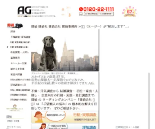 A-G.co.jp(探偵に依頼する) Screenshot