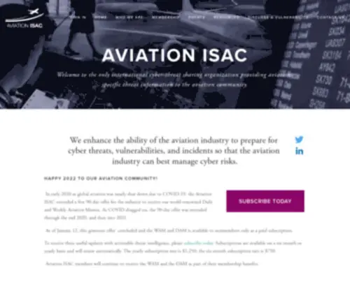 A-Isac.com(Aviation ISAC) Screenshot