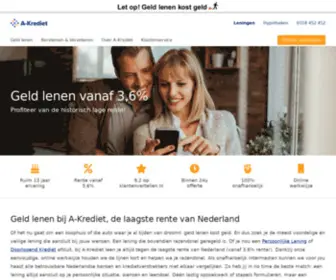 A-Krediet.nl(Geld lenen bij A) Screenshot