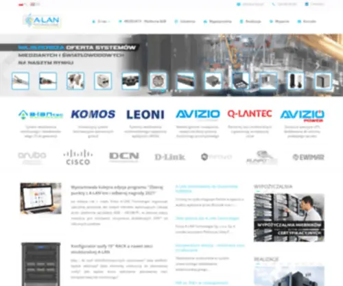 A-Lan.pl(Polski producent systemów okablowania i CCTV IP) Screenshot