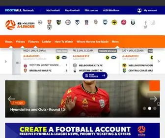 A-League.com.au(A-League News, Fixtures, Scores & Results) Screenshot