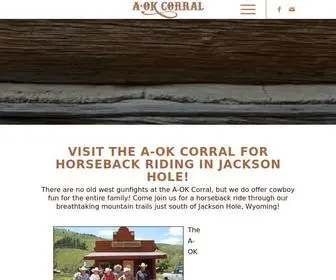 A-Okcorral.com(Book A Jackson Hole Horseback Riding Experience With The A) Screenshot