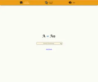 A-OR-AN.com(A vs An Dictionary) Screenshot