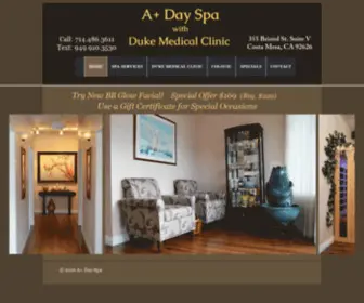 A-Plusdayspa.com(Day Spa and Medical Spa) Screenshot