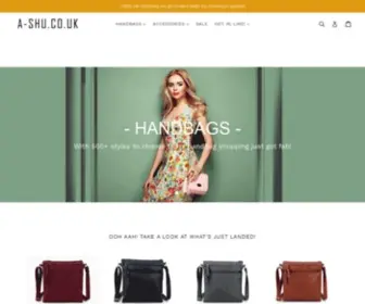 A-Shu.co.uk(Shop Womens Handbags and Clutch Bags Online) Screenshot