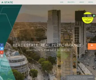 A-State.com(Immobilien und Eigentumswohnungen in Berlin in bester Lage) Screenshot