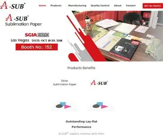 A-Sub.com(A-SUB Sublimation Paper by Koala Paper) Screenshot