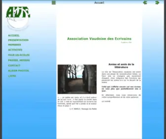 A-V-E.ch(Association Vaudoise des Ecrivains (AVE)) Screenshot