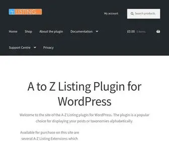 A-Z-Listing.com(A to Z Listing Plugin for WordPress) Screenshot