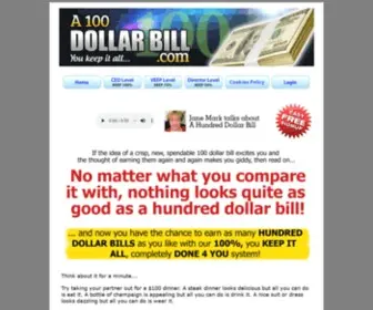 A100Dollarbill.com(A Hundred Dollar Bill) Screenshot