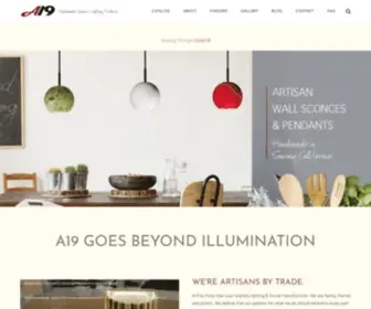 A19.com(Wall Sconces and Pendant Lighting Ceramic Lighting by A19) Screenshot