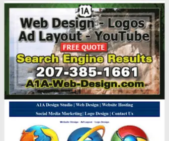 A1A-Web-Design.com(Bangor Maine Web Design) Screenshot