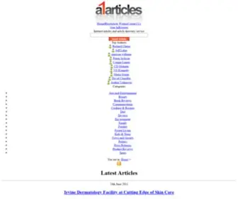 A1Articles.com(Article directory submit and find free articles on A1articles) Screenshot