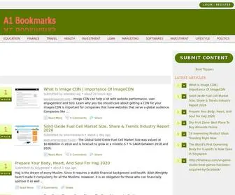 A1Bookmarks.com(Effective Social Tool to Market Your Product and Services) Screenshot