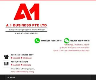 A1Corp.com.sg(One-Stop Company Registration & Incorporation Service in Singapore) Screenshot
