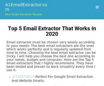 A1Emailextractor.com(Top 6 Best Email Extractors Of) Screenshot