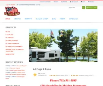 A1Flagsnpoles.com(Specializing in Flags and Flagpoles for RVs) Screenshot