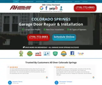 A1Garagedoorspec.com(A1 Garage Door SpecialistsColorado Springs) Screenshot