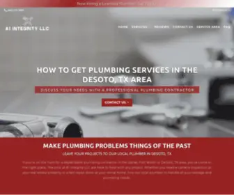 A1Integrityplumbing.com(Plumbing Contractor Glenn Heights) Screenshot