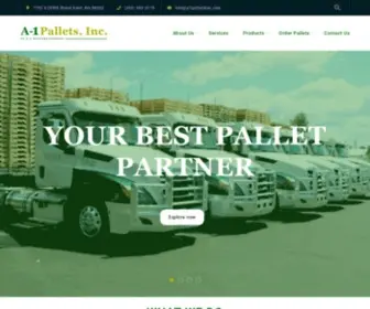 A1Palletsinc.com(Washington's Largest Privately Owned Pallet Company) Screenshot