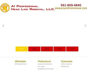 A1Proliceremoval.com(A1 Professional Head Lice Removal) Screenshot