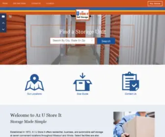 A1UStoreit.com(Six Self Storage Facilities in St) Screenshot