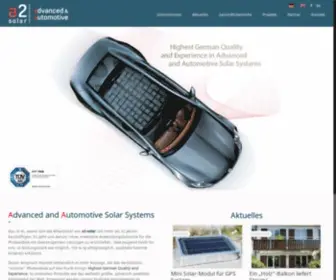 A2-Solar.com(Advanced und Automotive Solarsysteme) Screenshot