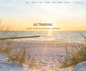 A2-Trading.com(Supplier of natural raw materials) Screenshot