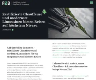 A2B-Online.de(Chauffeure Limousinenservice und Messetransfer) Screenshot