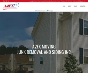 A2Fxmovingjunkremovalandsidinginc.com(A2FX Moving) Screenshot