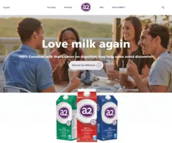 A2Milk.ca(A2 Milk™ Canada) Screenshot